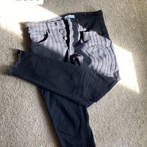 LOFT Curvy Skinny High Rise Black Jean